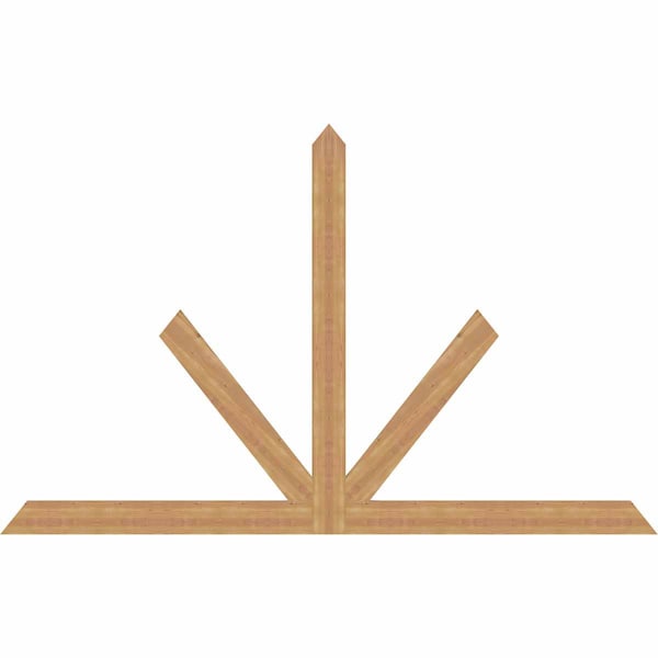 Ekena Millwork Saratoga Timber Gable Bracket, Western Red Cedar, 108"W x 68"H x 1 1/2"D x 5 1/2"F, 15/12 Pitch GBW108X68X0206SAR00SWR - main